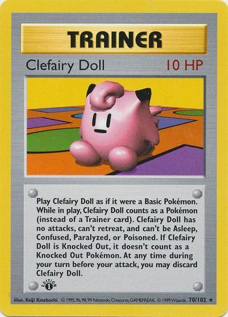 Clefairy Doll - 070/102 (BS) 1st Edition Rare - Near Mint