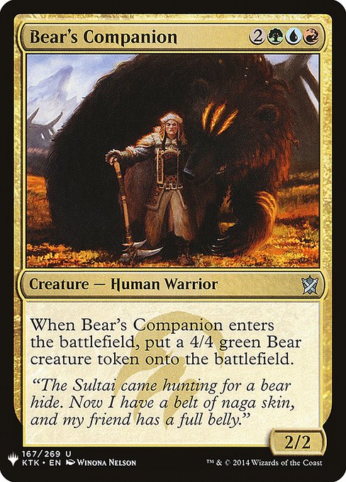 Bear's Companion [Mystery Booster #1397] (KTK-U)