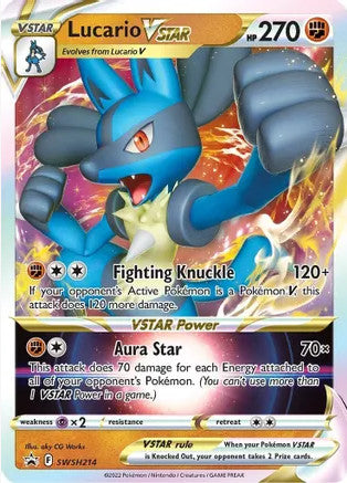 Lucario VSTAR - SWSH214 (SWSH:PR) Promo - Near Mint Holofoil