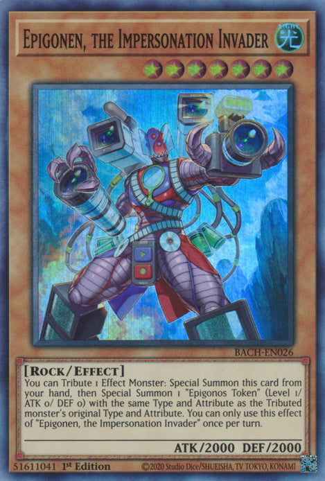 Epigonen, the Impersonation Invader (BACH-EN026) Super Rare - Near Mint 1st Edition