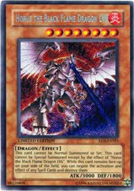 Horus the Black Flame Dragon LV8 (EEN-ENSE1) Secret Rare - Near Mint