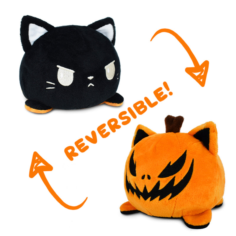 Reversible Mini Plush: Cat - Black & Orange