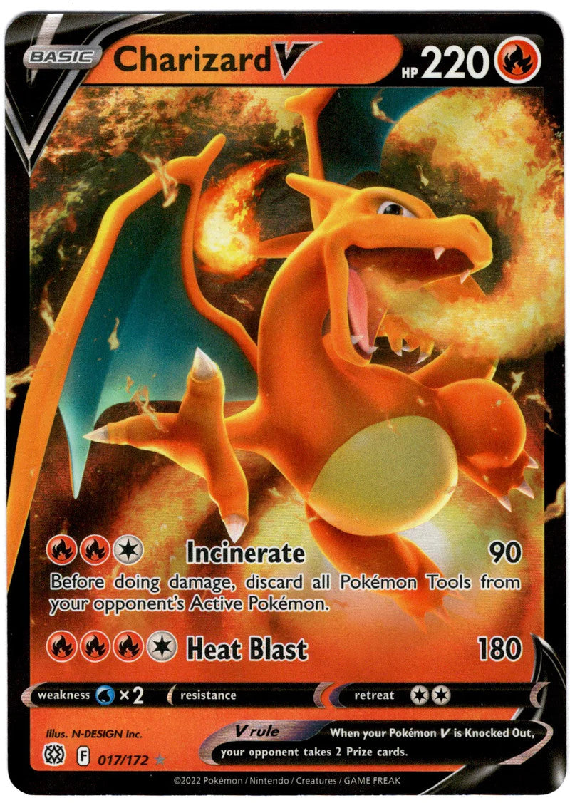 Charizard V - 017/172 (SWSH09) Ultra Rare - Near Mint Holofoil