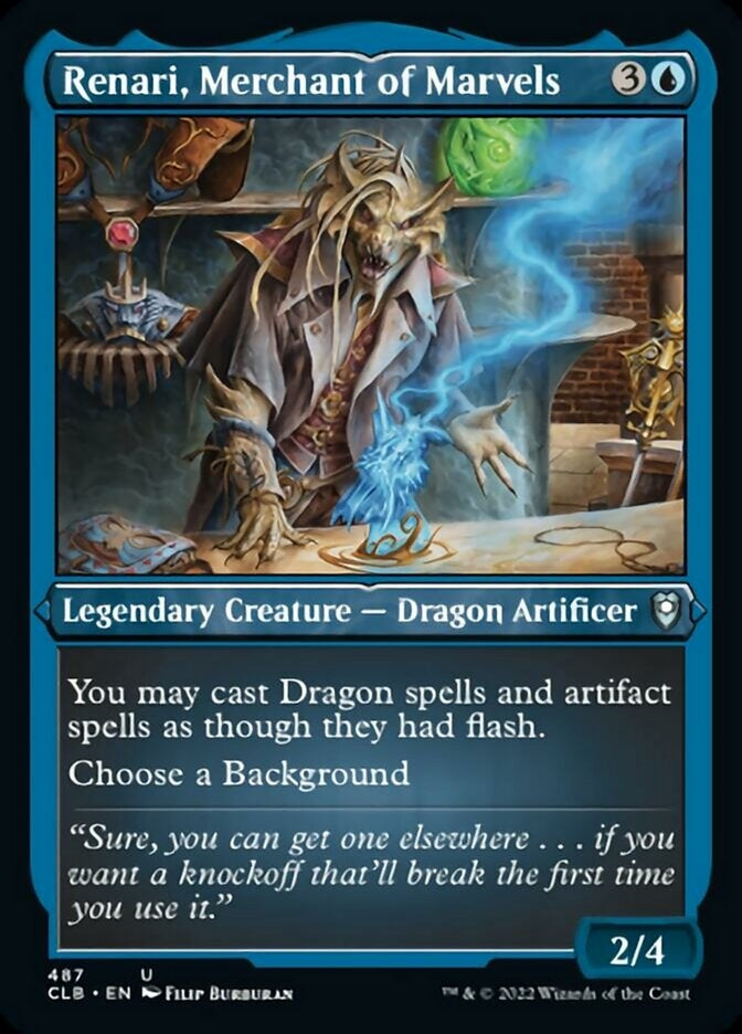 Renari, Merchant of Marvels [#487 Etched Foil] (CLB-U)