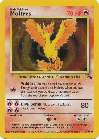 Moltres - 12/62 (FO) Holo Rare - Near Mint Unlimited Holofoil