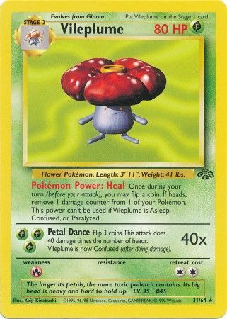 Vileplume - 31/64 (JU) Rare - Near Mint Unlimited