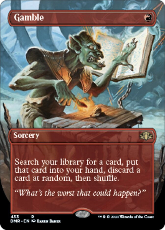 Gamble [#433 Alternate Art Borderless] (DMR-R)