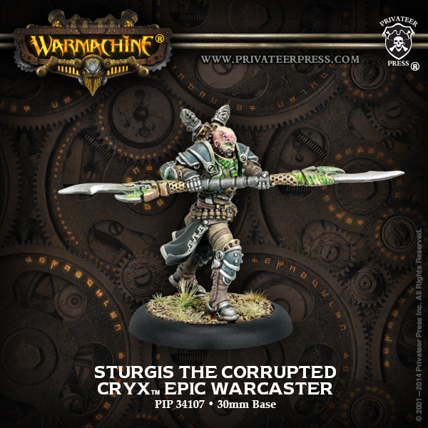 Warmachine: Cryx - Sturgis the Corrupted, Epic Warcaster (Metal)