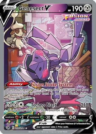 Genesect V (Alternate Full Art) - 255/264 (SWSH08) Ultra Rare - Near Mint Holofoil