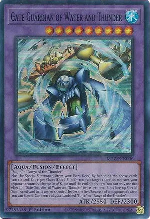 Gate Guardian of Water and Thunder (MAZE-EN006) Super Rare - Near Mint 1st Edition