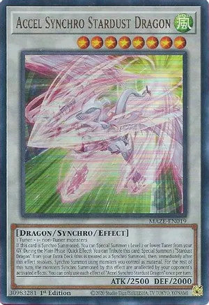 Accel Synchro Stardust Dragon (MAZE-EN019) Ultra Rare - Near Mint 1st Edition