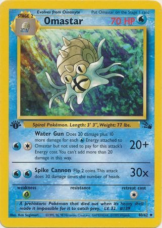 Omastar - 40/62 (FO) Uncommon - Near Mint 1st Edition