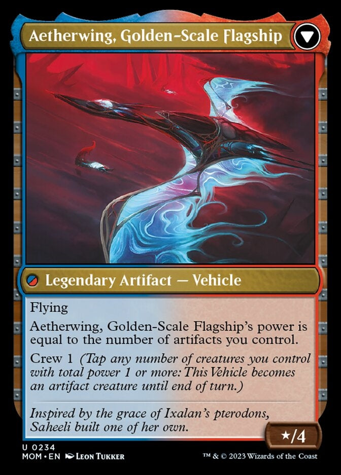 Invasion of Kaladesh // Aetherwing, Golden-Scale Flagship [#0234] (MOM-U)