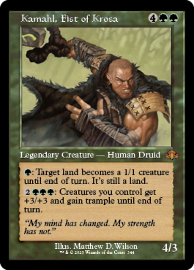 Kamahl, Fist of Krosa [#344 Old Frame Bonus Sheet] (DMR-M)