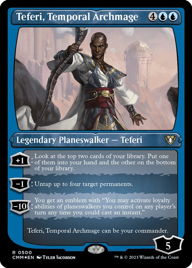 Teferi, Temporal Archmage [#0500 Etched Foil] (CMM-R)