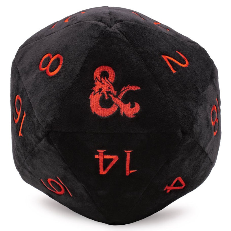 Ultra-PRO: Jumbo D20 Plush - D&D: Black w/ Red