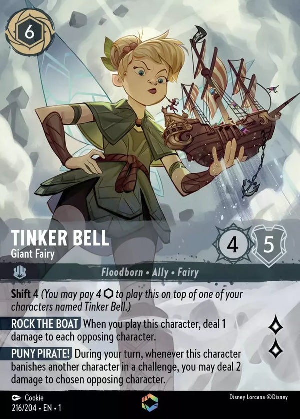 Tinker Bell - Giant Fairy (Alternate Art) (The First Chapter 216/204) Enchanted - Near Mint Holofoil