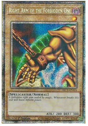Right Arm of the Forbidden One (BLCR-EN104) 1st Ed. Starlight Rare