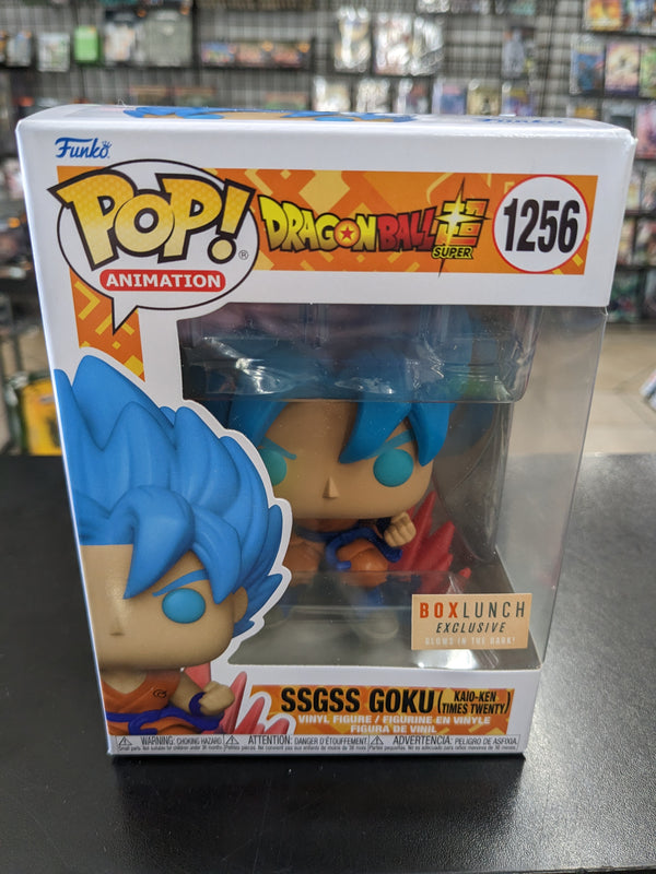 POP Figure: Dragonball Super #1256 - SSGSS Goku (Kaio-Ken Times Twenty) Box Lunch (Glow in the Dark)