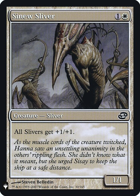 Sinew Sliver [Mystery Booster Retail Foils #014] (PLC-C-FOIL)