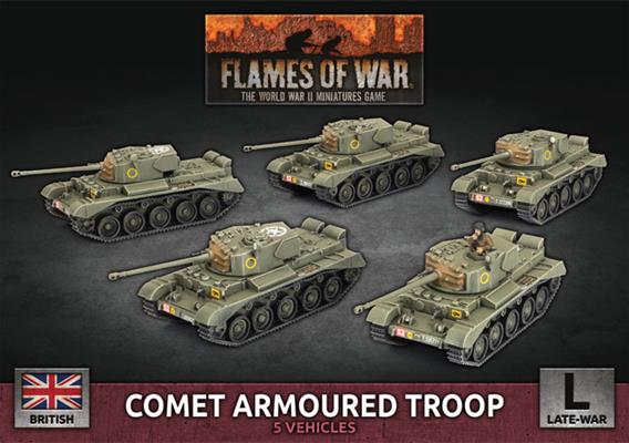 Flames of War: WWII: British (BBX71) - Comet Platoon (x5 Plastic) (Late)