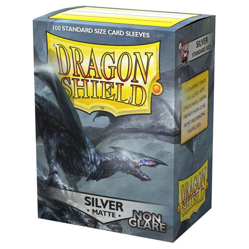 Dragon Shield: Standard - Matte Non-Glare: Silver 100 Count