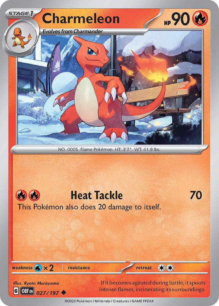 Charmeleon - 027/197 (OBF) Uncommon - Near Mint