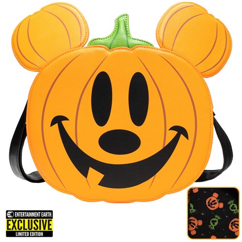 Mickey Mouse Jack-o-Lantern Crossbody Purse - Entertainment Earth Exclusive
