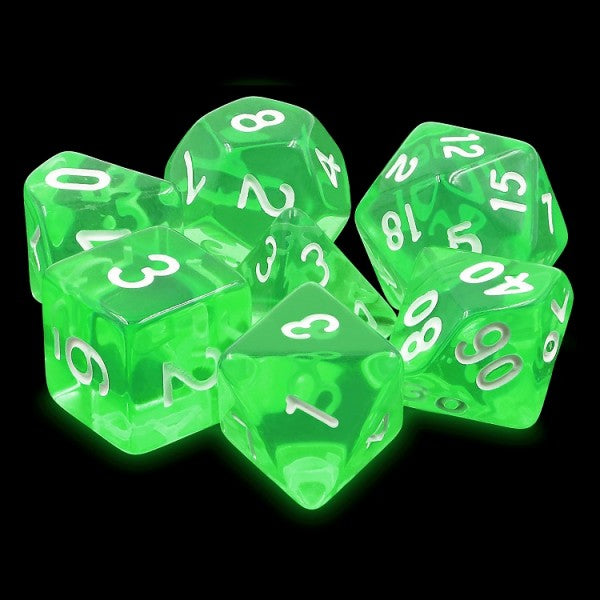 HDT-05: Translucent - Emerald Gems Poly Set (7)
