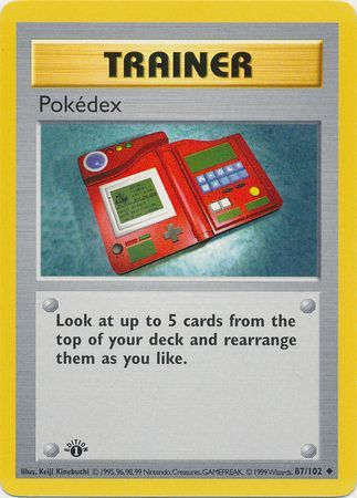 Pokedex - 087/102 (BS) 1st Edition Uncommon - Near Mint