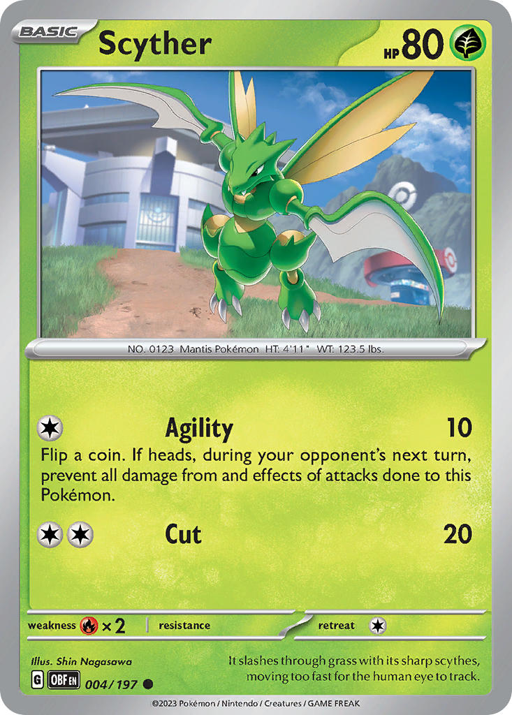 Scyther - 004/197 (OBF) Common - Near Mint
