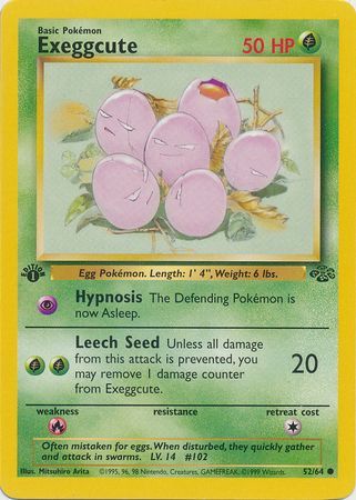 Exeggcute - 52/64 (JU) Common - Near Mint 1st Edition