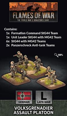 Flames of War: WWII: German (GE846) - Volksgrenadier Assault Platoon (Plastic) (Late) (06.25.22)