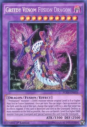 Greedy Fusion Venom Dragon (FUEN-EN010) Secret Rare
