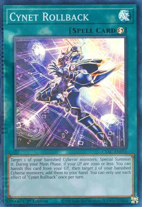 Cynet Rollback (CYAC-EN051) Super Rare - Near Mint 1st Edition