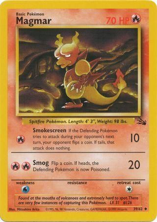 Magmar - 39/62 (FO) Uncommon - Near Mint Unlimited