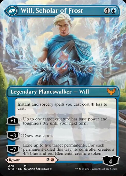 Rowan, Scholar of Sparks // Will, Scholar of Frost [#278 Borderless Planeswalkers] (STX-M)