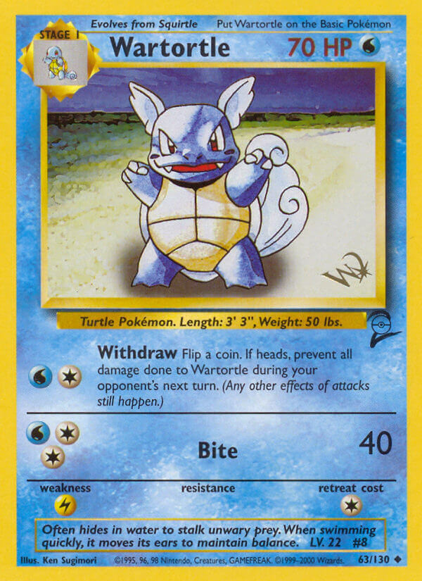 Wartortle - 063/130 (BS2) Uncommon - Near Mint