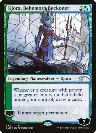 Kiora, Behemoth Beckoner (SLD-532-FOIL) Stained Glass